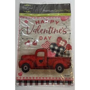 Valentine's Day Garden Flag Holiday 12.5" x 18" Briarwood Lane All Weather NEW